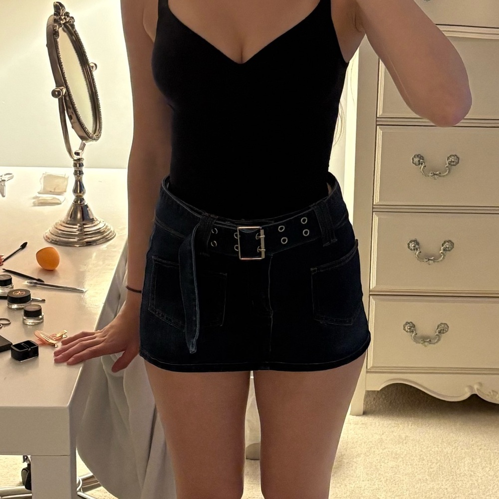 Denim Jean Mini Skirt